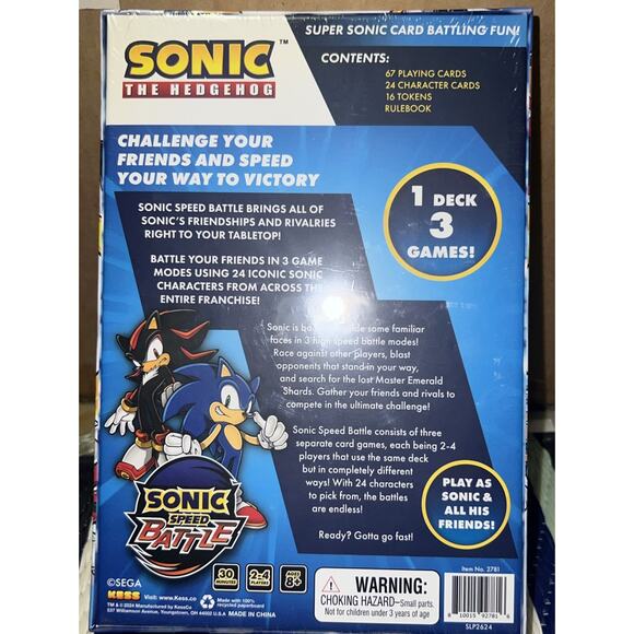 Sonic Speed Battle Card Game; Three Separate Card Games, Each Being 2-4 Play - Picture 3 of 3